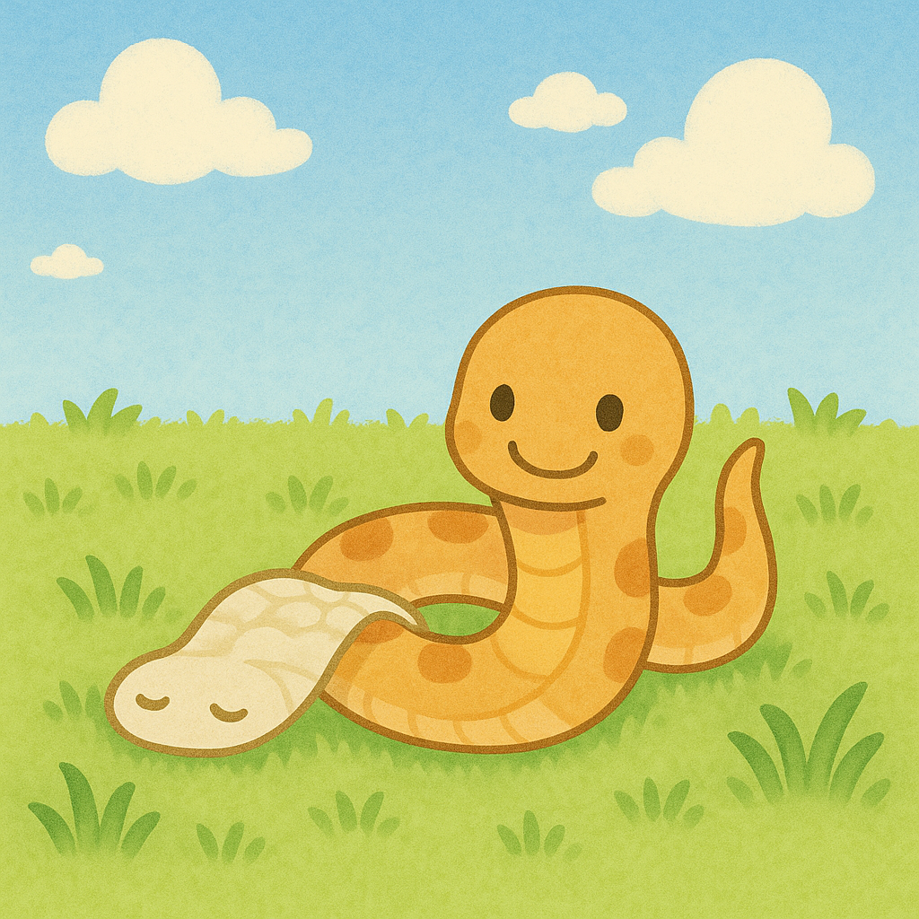 脱皮したヘビ