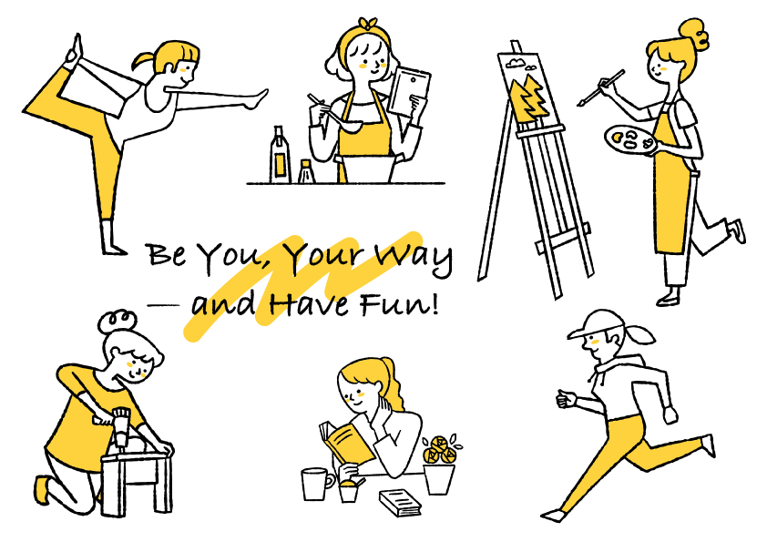 様々な趣味を楽しむ女性たち