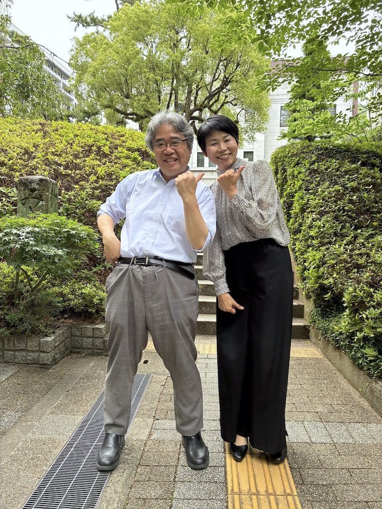 同級生の甲南大学・北居教授とのツーショット